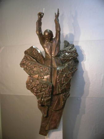 Kodály Zoltán, bronz, márvány, 110 cm